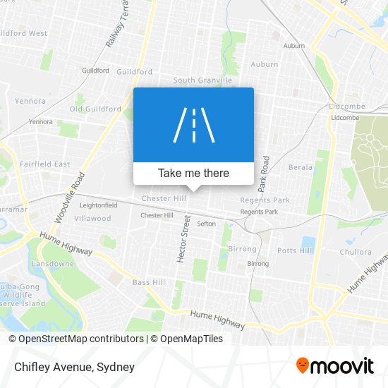 Mapa Chifley Avenue