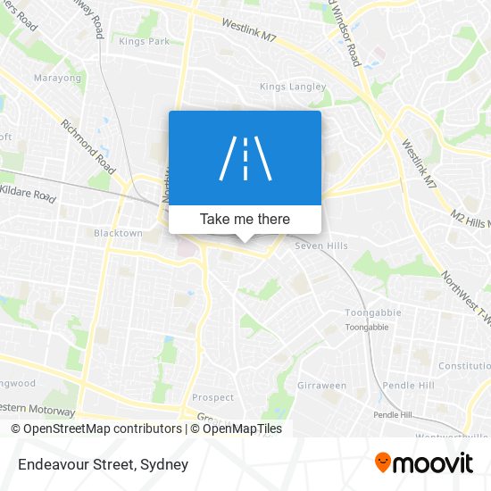 Endeavour Street map