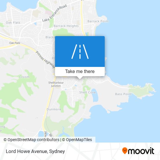 Mapa Lord Howe Avenue
