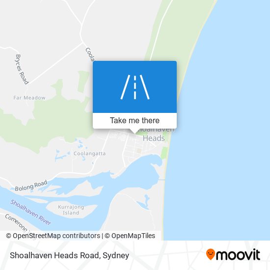 Mapa Shoalhaven Heads Road