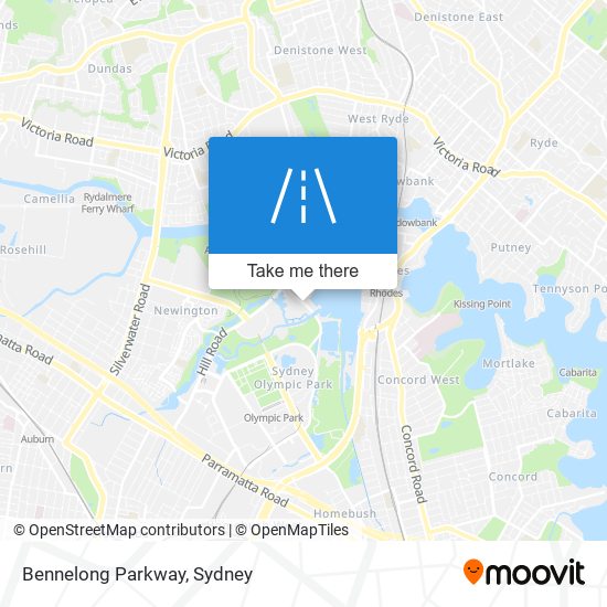 Mapa Bennelong Parkway