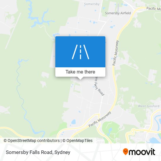 Somersby Falls Road map