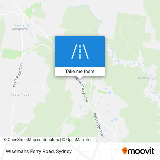 Wisemans Ferry Road map