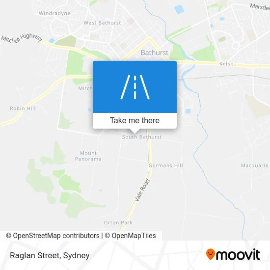 Mapa Raglan Street
