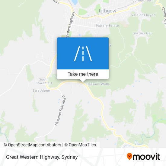 Great Western Highway map