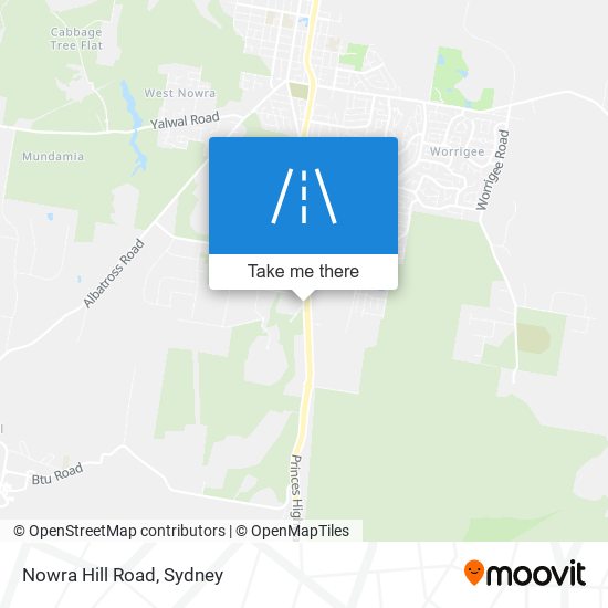 Nowra Hill Road map