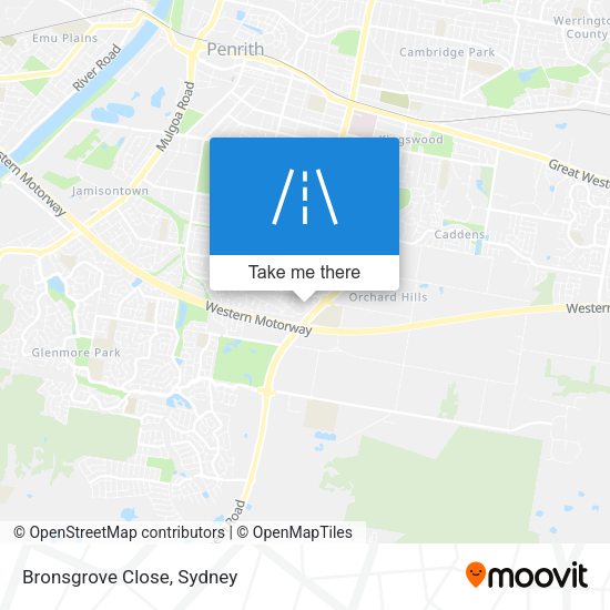 Bronsgrove Close map