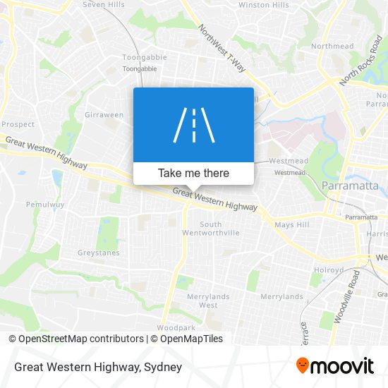 Mapa Great Western Highway