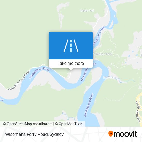 Wisemans Ferry Road map