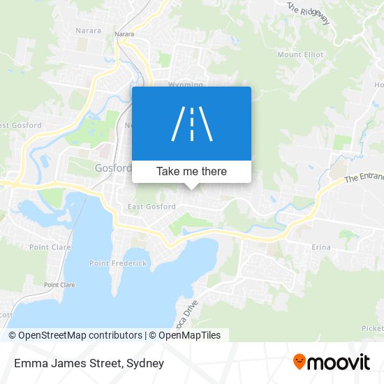 Mapa Emma James Street