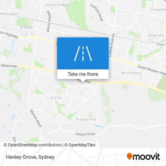 Mapa Henley Grove