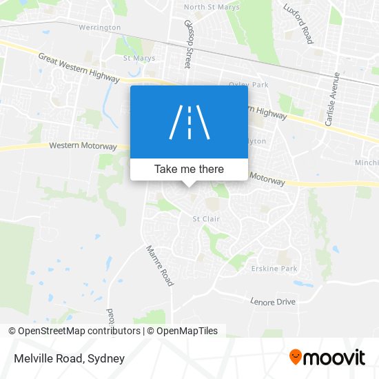 Melville Road map