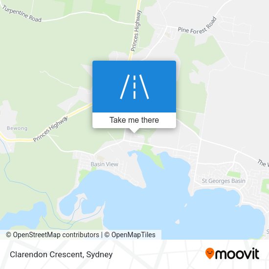Clarendon Crescent map
