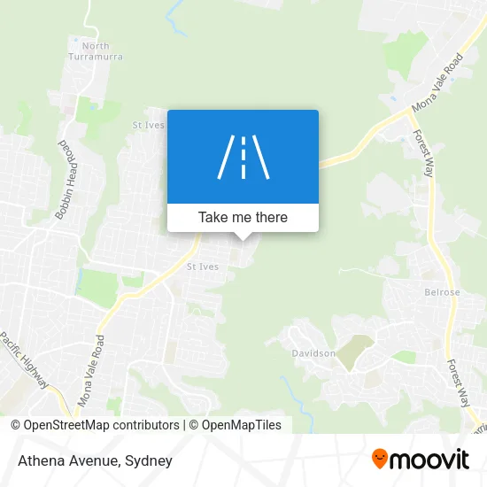 Mapa Athena Avenue