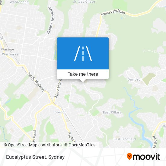 Mapa Eucalyptus Street