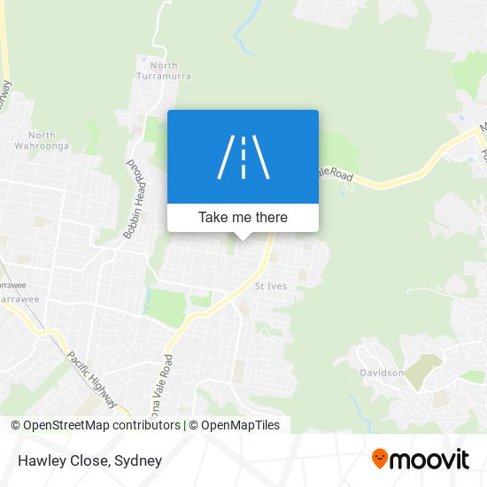 Mapa Hawley Close