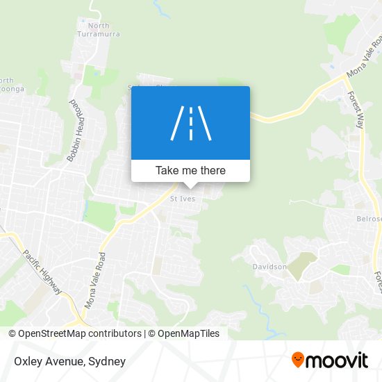Oxley Avenue map