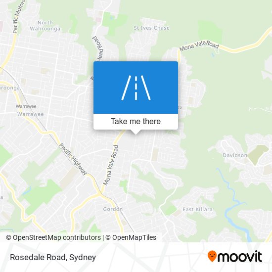 Mapa Rosedale Road