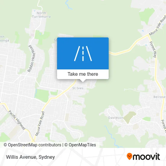 Mapa Willis Avenue