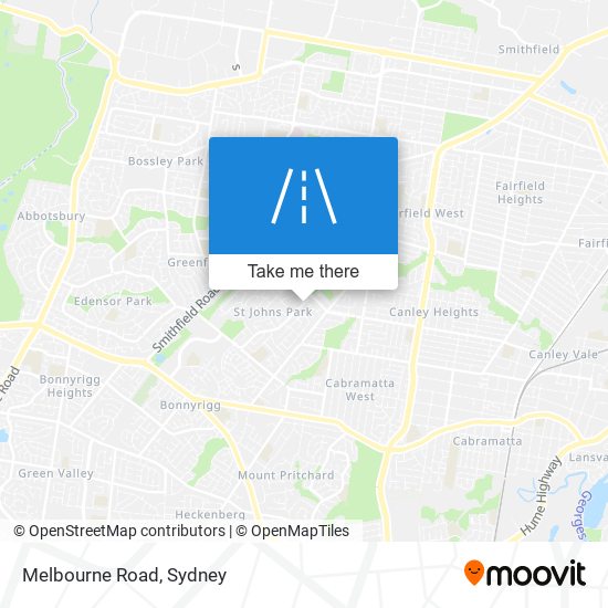 Melbourne Road map