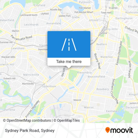 Sydney Park Road map