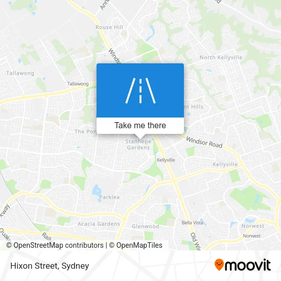 Mapa Hixon Street