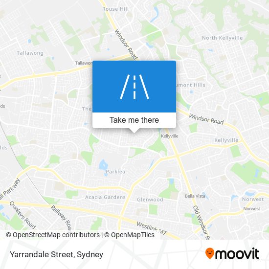 Mapa Yarrandale Street