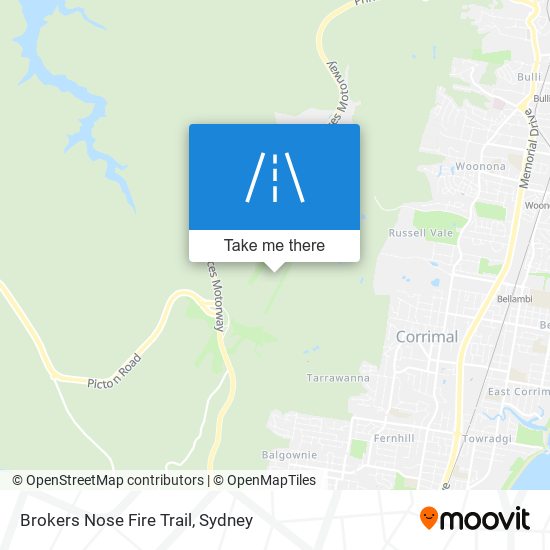 Brokers Nose Fire Trail map