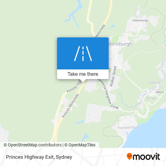 Mapa Princes Highway Exit