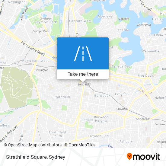 Strathfield Square map