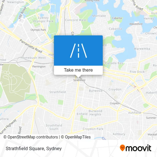 Mapa Strathfield Square