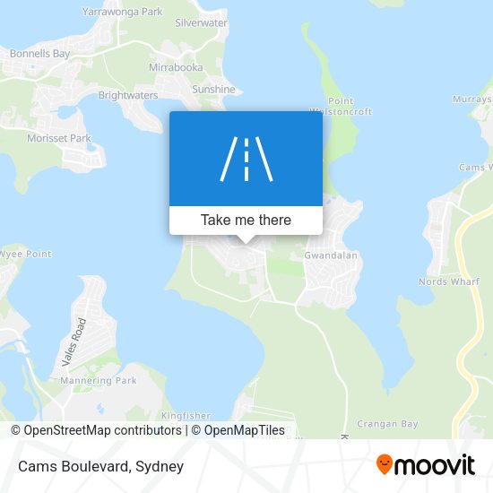 Cams Boulevard map