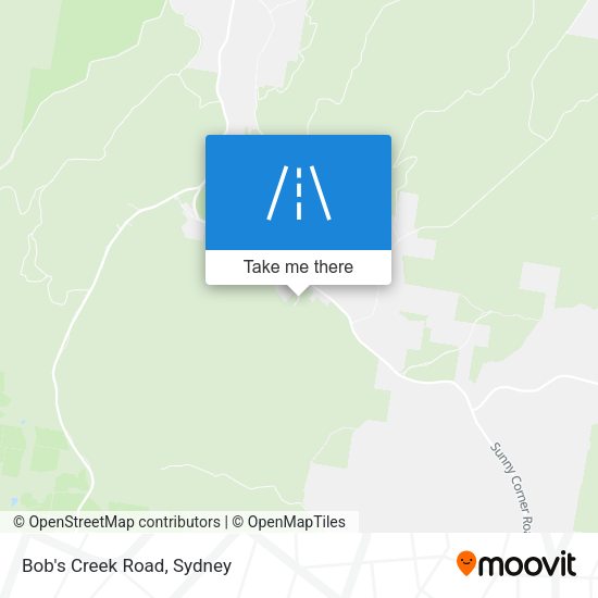 Bob's Creek Road map
