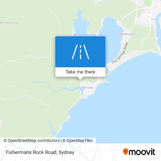 Mapa Fishermans Rock Road