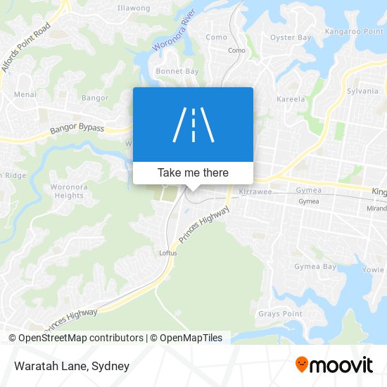 Waratah Lane map