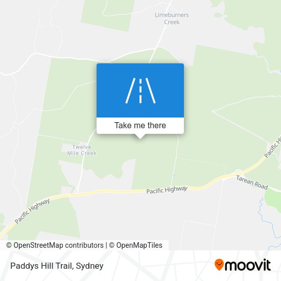 Paddys Hill Trail map
