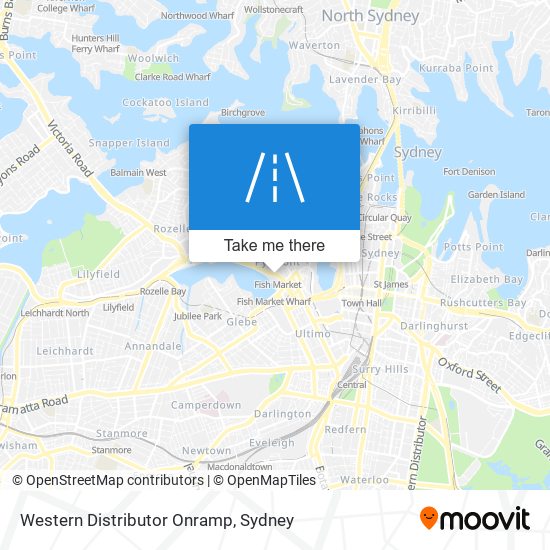 Western Distributor Onramp map