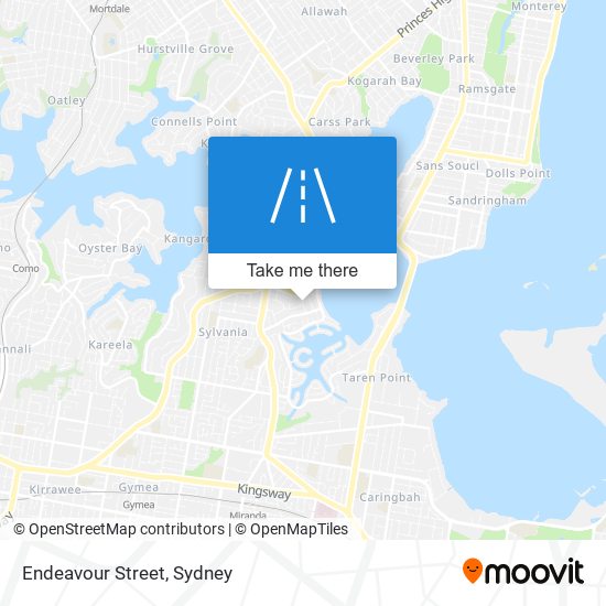 Mapa Endeavour Street