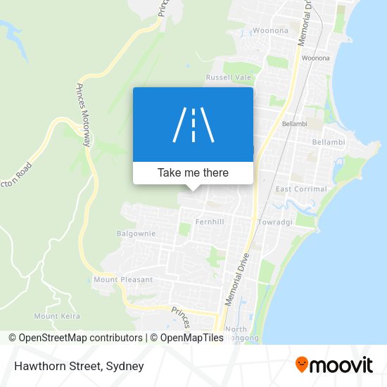 Hawthorn Street map