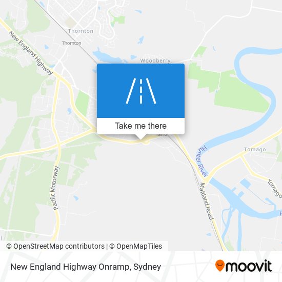 Mapa New England Highway Onramp