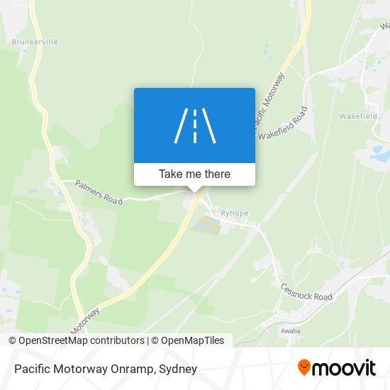 Pacific Motorway Onramp map