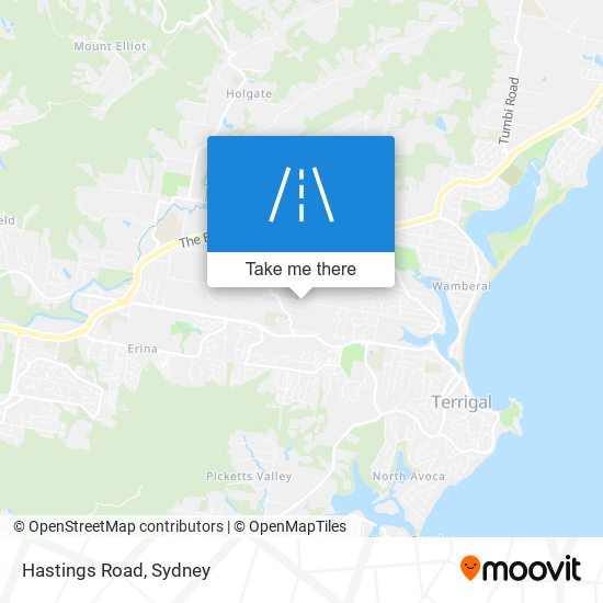 Hastings Road map