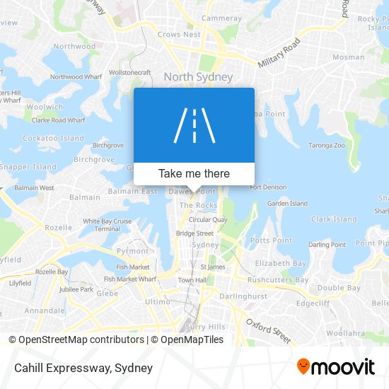 Mapa Cahill Expressway