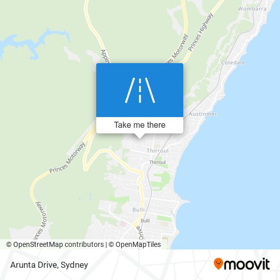 Arunta Drive map