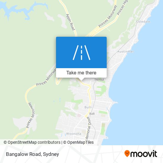 Mapa Bangalow Road