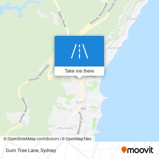 Mapa Gum Tree Lane