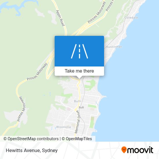 Hewitts Avenue map