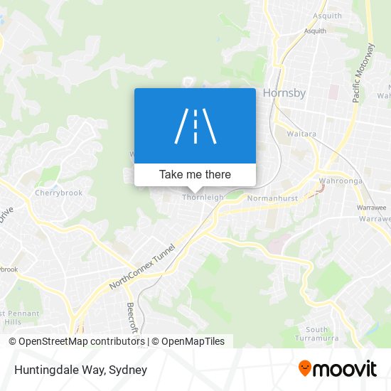 Mapa Huntingdale Way