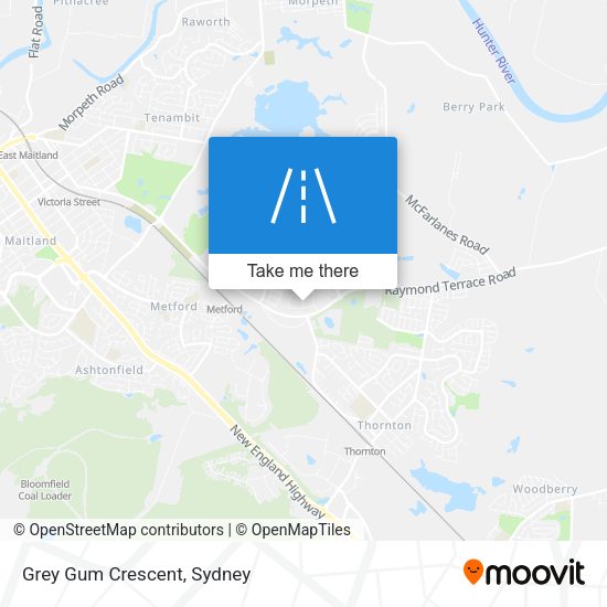Grey Gum Crescent map