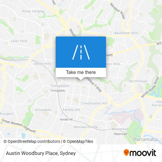 Austin Woodbury Place map